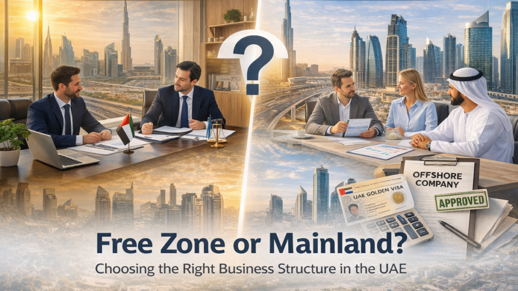 Free Zone or Mainland? Choosing the Right Business Structure in the UAE